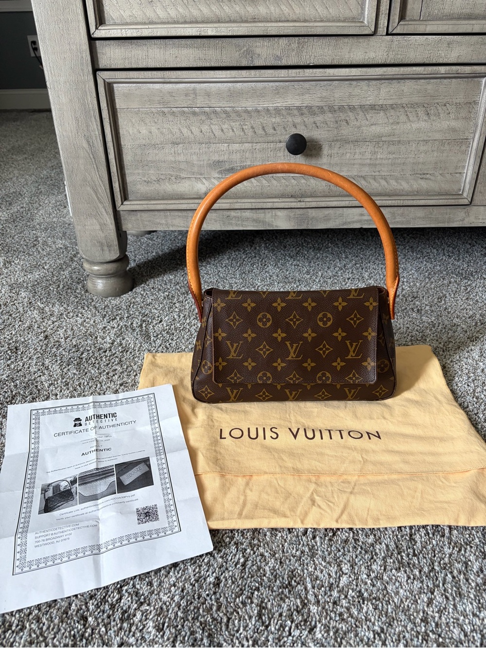 Louis Vuitton Vintage Monogram Looping PM Shoulder Bag USA Made